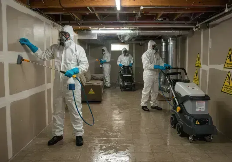 Basement Moisture Removal and Structural Drying process in Lake Camelot, IL